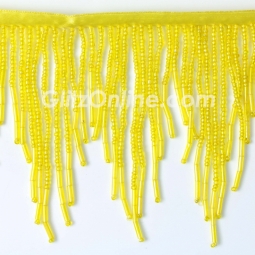 Bright Yellow 3" Beaded Chevron Fringe 10 Yard Bolt